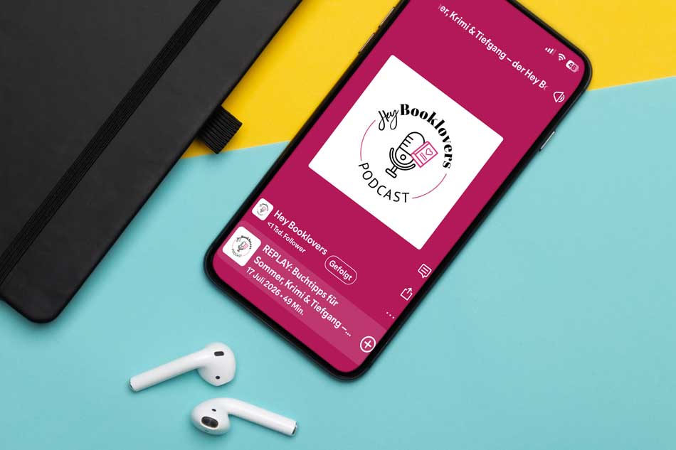 Hey Booklovers, Podcast. Mock-Up